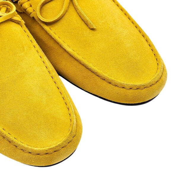 Tod's City Gommino Driving Men's Suede Loafers Yellow UK 11 US 12.5 - NWB $695 - Picture 8 of 11